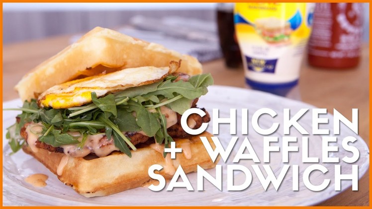 5-Ingredient Chicken + Waffles Sandwich! ◈ Ingrid Nilsen