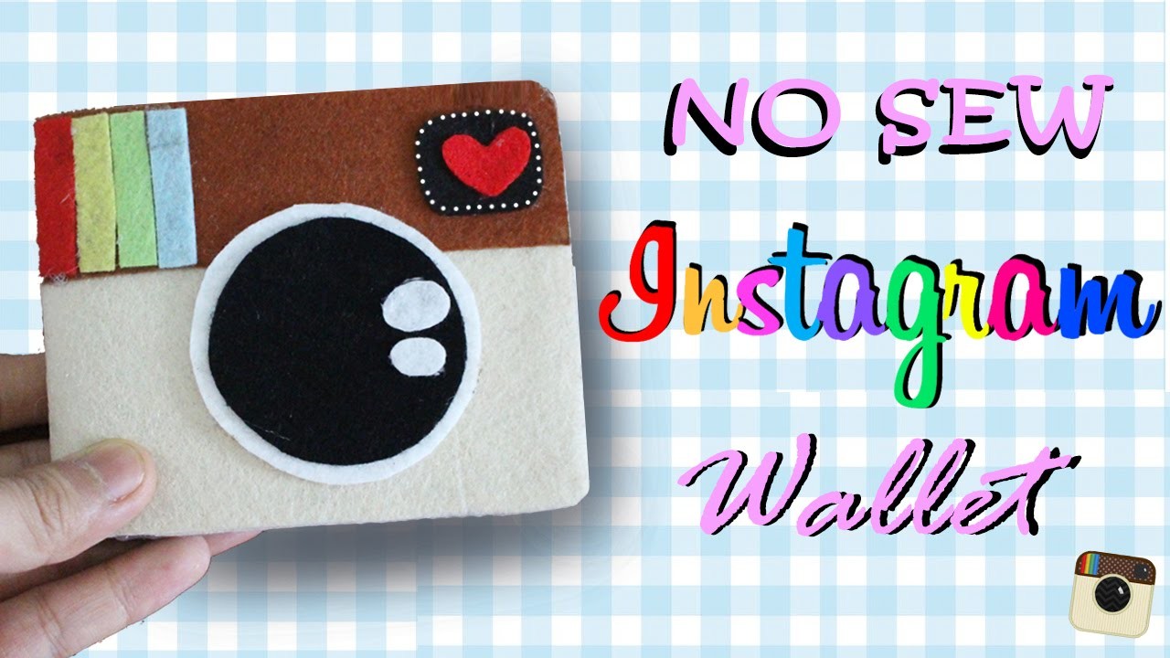 DIY Instagram Wallet - How to make Felt Instagram Wallet (NO SEW)