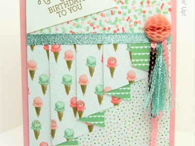 Drapery Pleat Fold Card Birthday Bouquet Stampin' Up! UK
