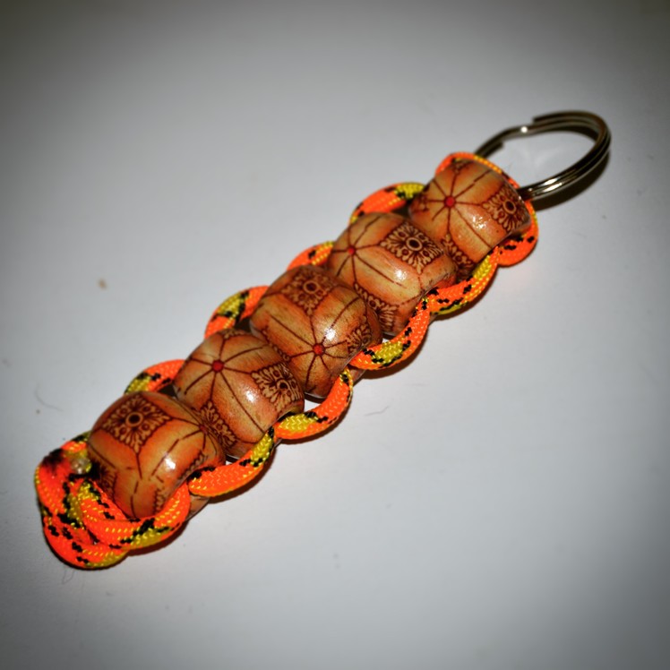 Easy Beaded Paracord Keychain