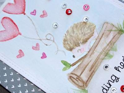 How to create a watercolor look with stamps