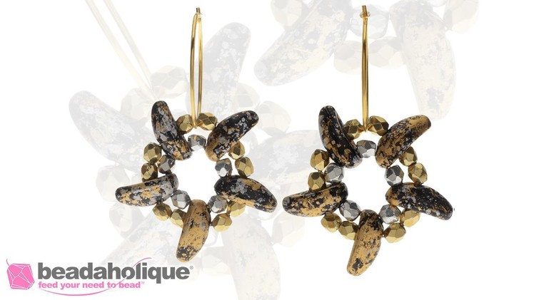 How to Make the Metallic Starfish Earrings with Tweedy Finish Chili Beads
