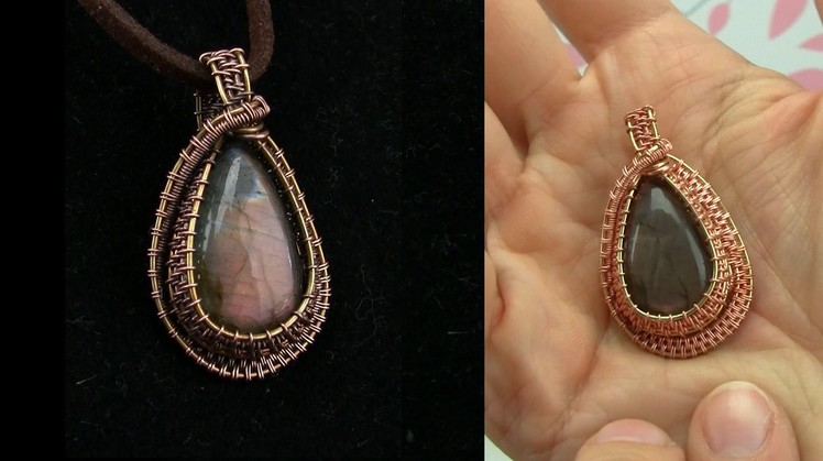 Mixed Metal Cabochon Pendant Wire Wrap Tutorial