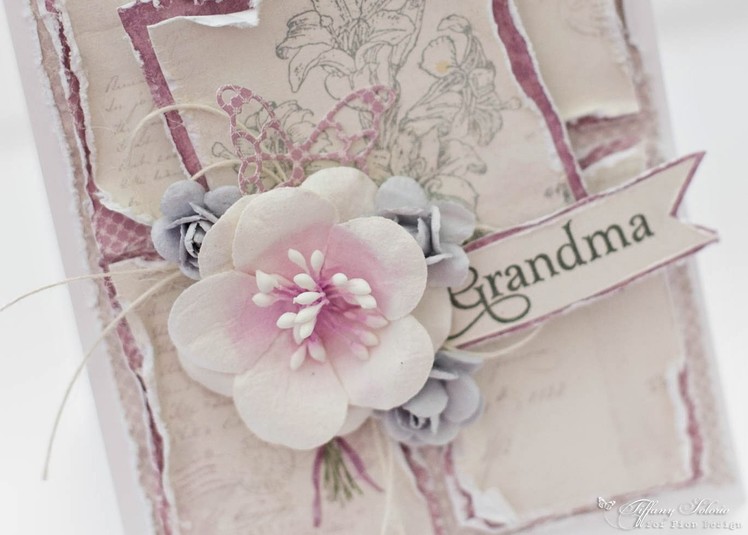 Shabby chic card tutorial for Mothers day.
