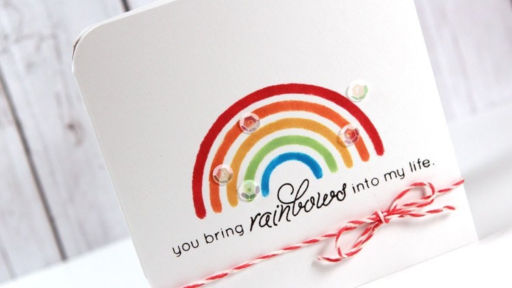 Stenciled Rainbow - March 2014 Card Kit