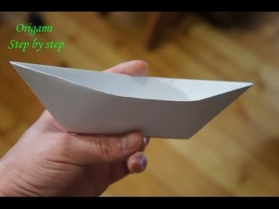 Step by step origami for beginners Boat