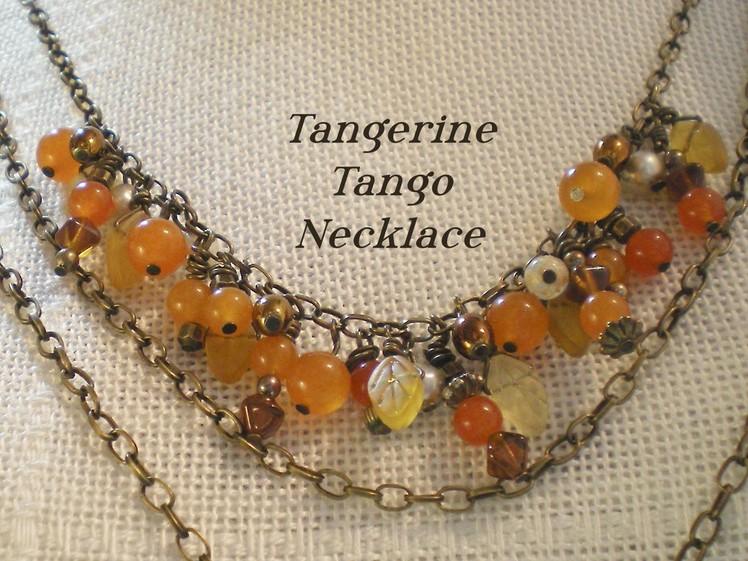 Tangerine Tango Triple Chain Necklace Tutorial