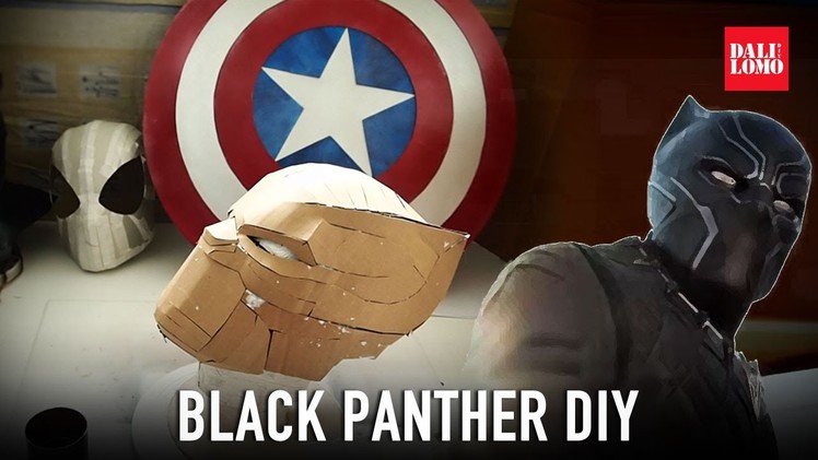 #116.1: Black Panther Helmet Part 1 - Template & Cardboard (free download) Costume How To | Dali DIY