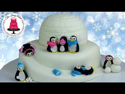 3D Igloo Cake With Penguins - How To With The Icing Artist And Vegetarian Baker