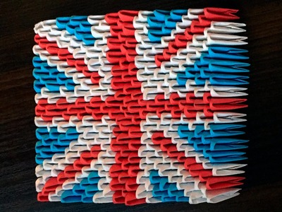 3D origami British Flag Tutorial