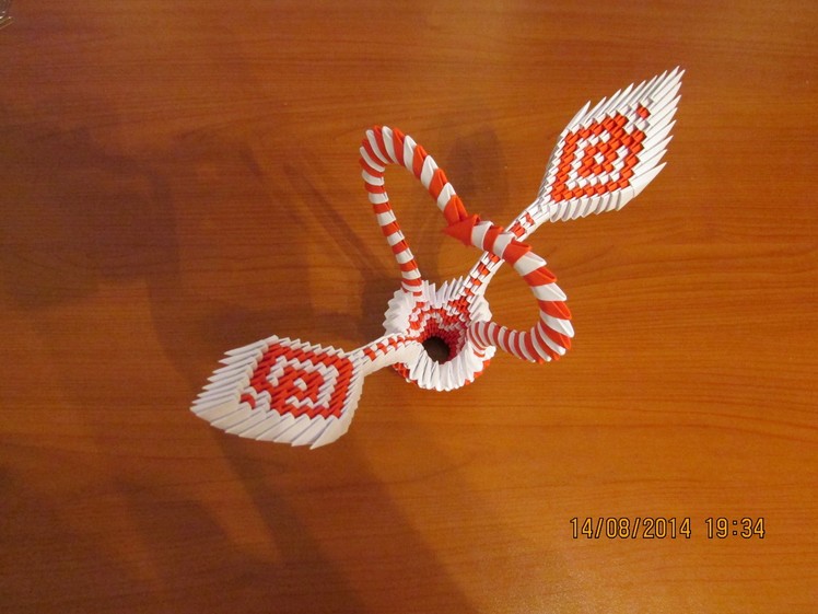 3D Origami Heart Basket Tutorial #2
