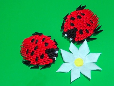 3D origami ladybug tutorial for beginners