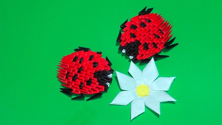 3D origami ladybug tutorial for beginners