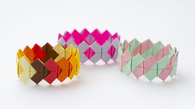 Bracelet tutorial. Origami bracelet easy. Paper bracelet