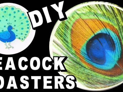 DIY Peacock Drink Coasters ~ Craft Klatch Another Coaster Friday How To
