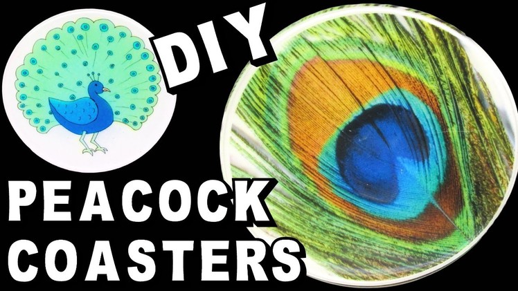 DIY Peacock Drink Coasters ~ Craft Klatch Another Coaster Friday How To