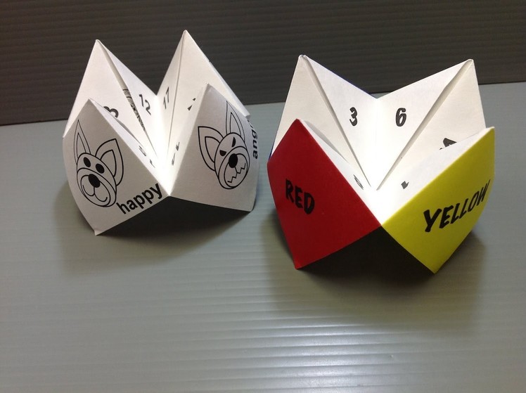 Free Origami Paper - Print Your Own! - Cootie Catcher or Fortune Teller