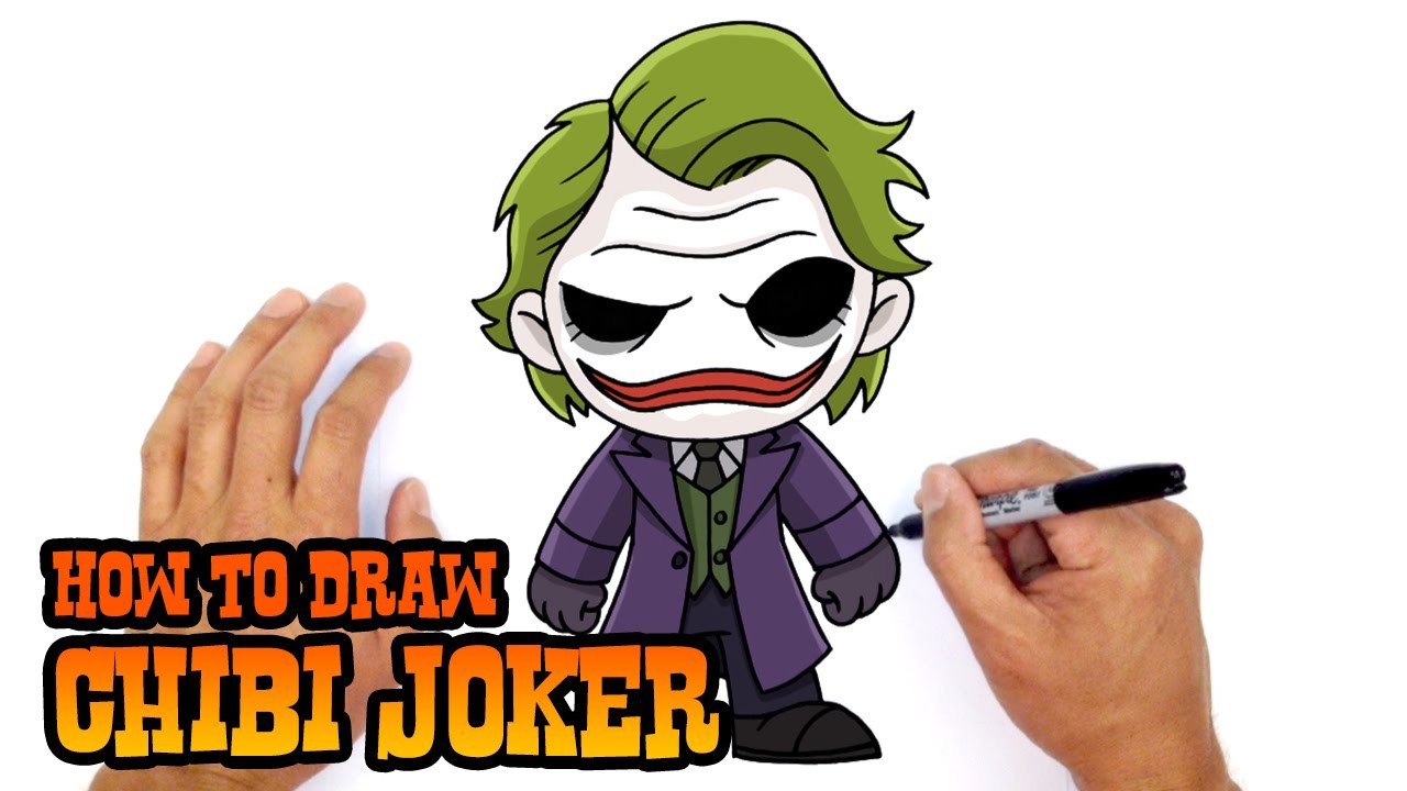 How To Draw Joker Chibi Kids Art Lesson