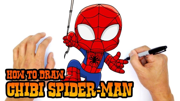 How to Draw Spider-Man (Chibi)- Kids Art Lesson