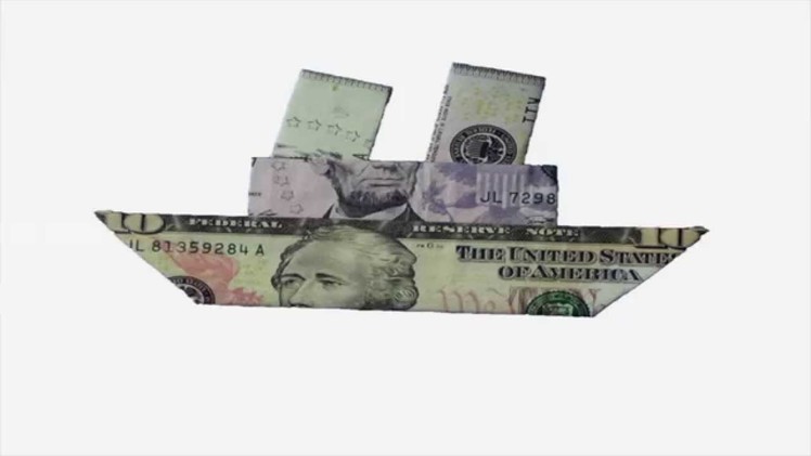 How To Fold An Easy To Fold Money Origami Ship Design