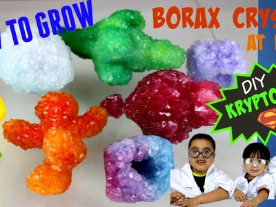 How to Grow CRYSTALS at Home|DIY Kryptonite| SkylandersTraptanium|Easy Science Experiment for Kids