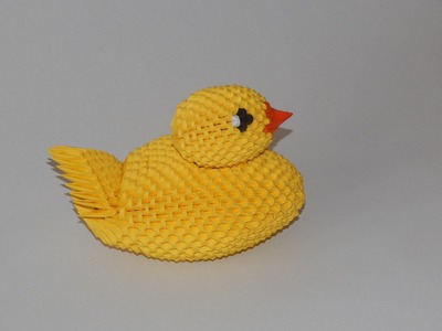 How to make 3d origami yelow rubber duck part2