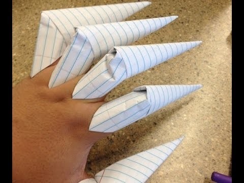 How to Make A Paper Claw Easy-Fast HD
