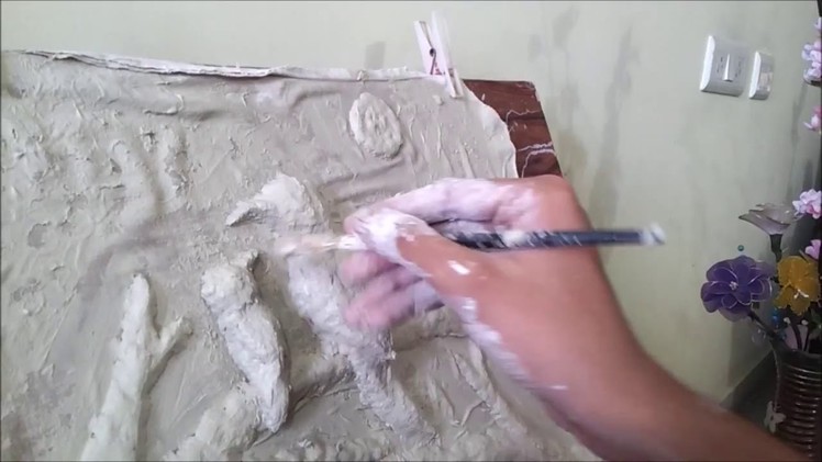 How to make an Embossed Painting with Paper Mache