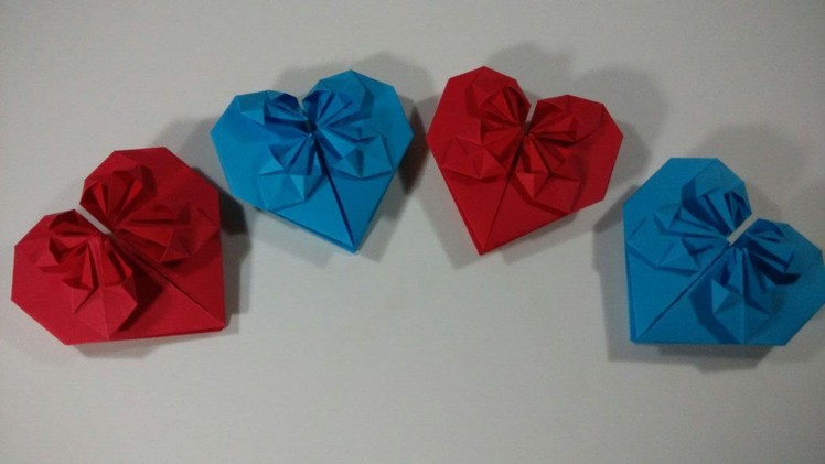 How to make an origami heart with petals - Easy origami