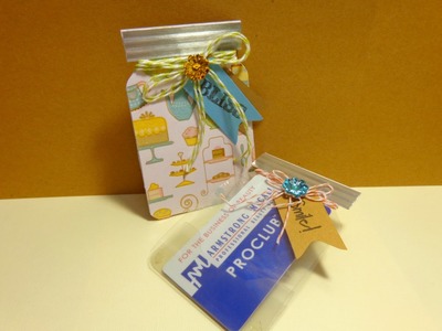 Mason Jar Gift Card Holder using Envelope Punch Board