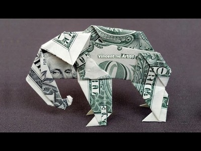 Money Origami ELEPHANT - Dollar Bill Art