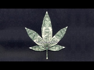 Money Origami MARIJUANA Pot Leaf - Dollar Bill Art