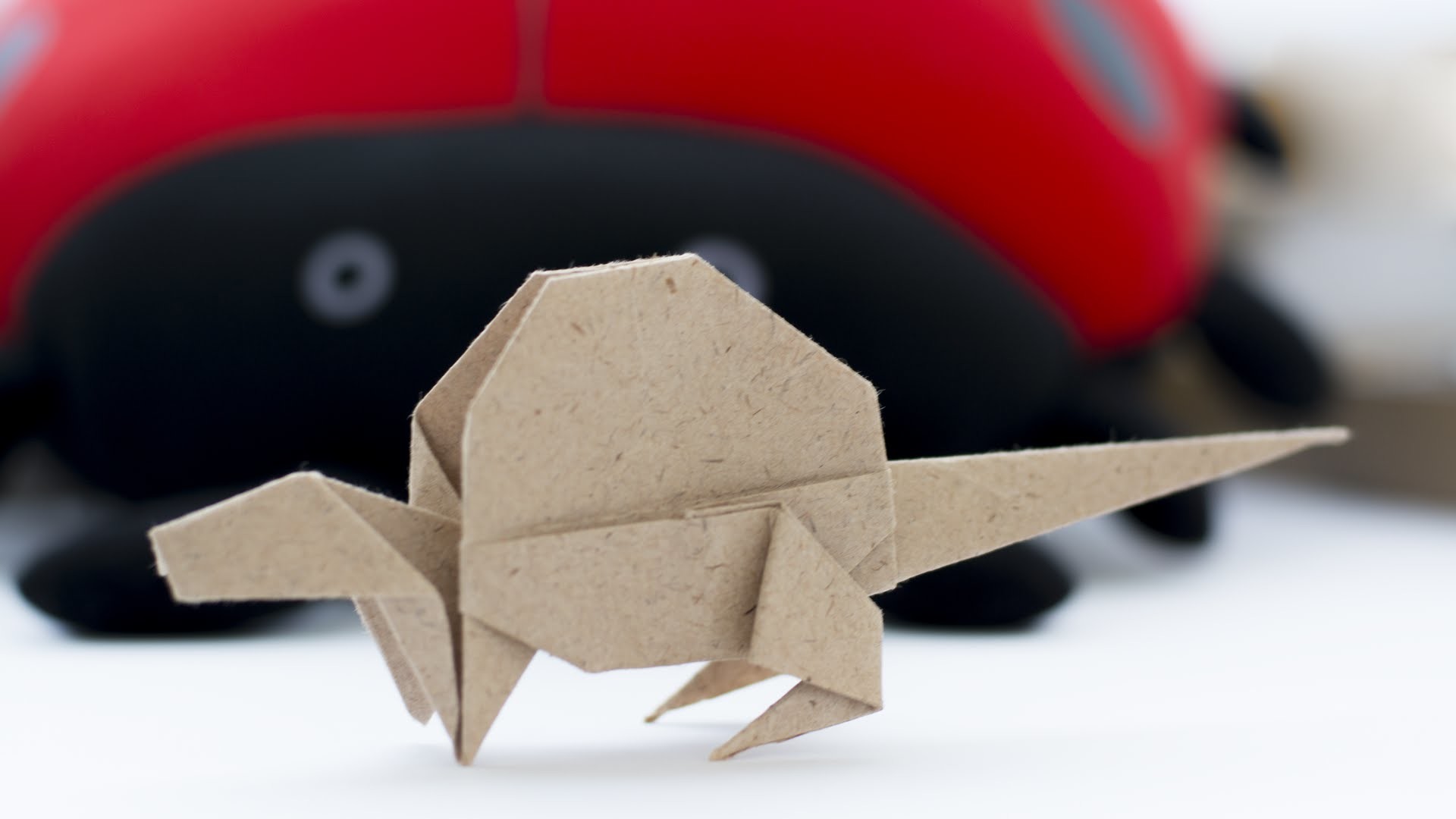 Origami Dinosaur. How to make paper Dinosaur. Dimetrodon