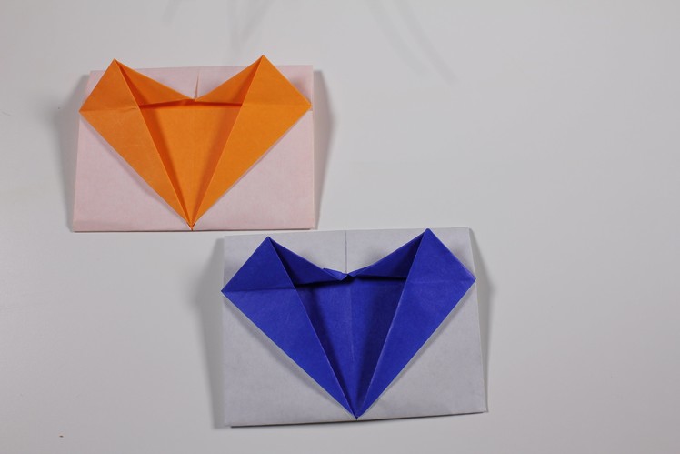 Origami envelope : Message Card with Heart