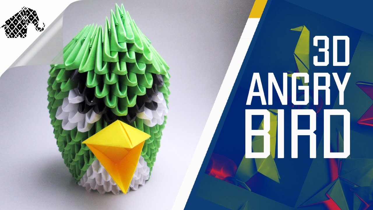 Origami - How To Make 3D Origami Angry Bird