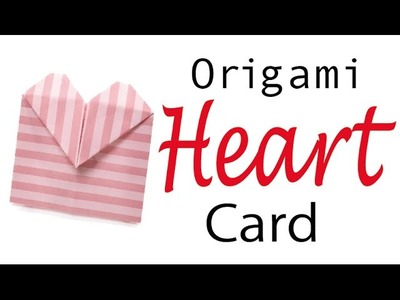 Origami Paper Heart Card - Origami Kawaii