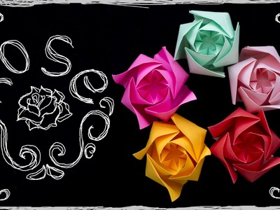 Origami Rose easy. How to make paper Rose. Origami flower simple