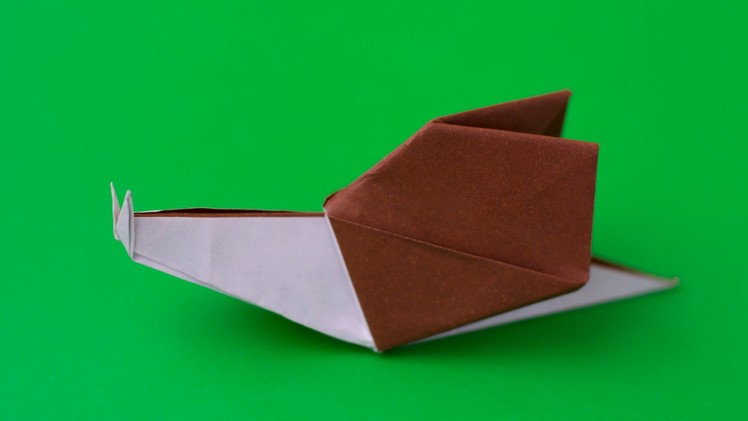 Origami Snail. How to make paper origami snail easy