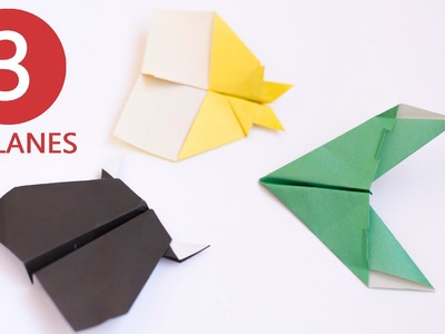 Paper airplanes fly far and straight. 3 airplanes tutorial. Part 2