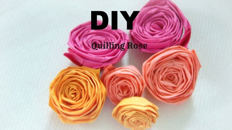PAPER CRAFT: How To Make Paper Quilling Rose- Easy & Simple DIY in 5 min tutorial.