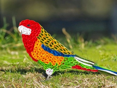 Paper Quilling;Hand made Easy making beautiful parrot