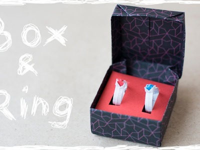 Paper Ring and paper Box for gift. Origami tutorial