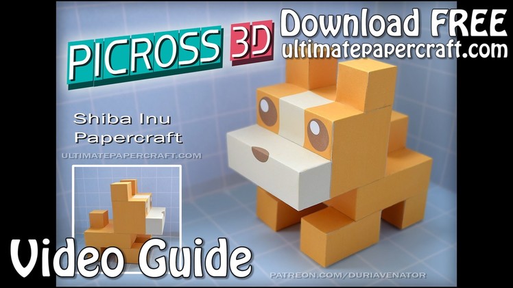 Picross 3D - Shiba Inu Dog Papercraft Video Guide
