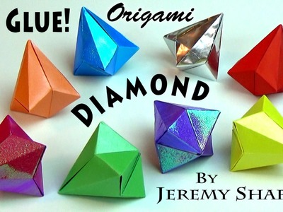 REAL Origami Diamond -- NO GLUE! (no music version)
