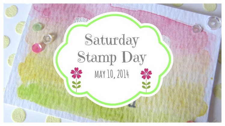 Saturday Stamp Day - Love You (Watercoloring, Coloring Embossing Paste)