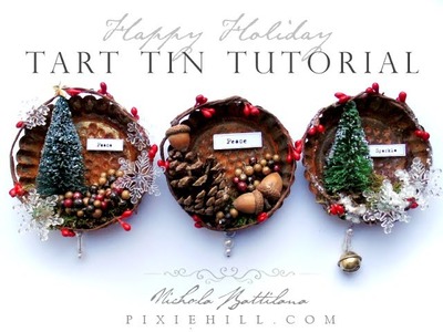 Simple Holiday Tart Tin Ornament Tutorial