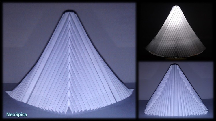 Tutorial 30 - Pyramid Of Paper With V-pleats Symmetrical. Parallel Pleating