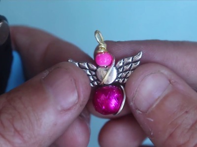 Angel charm earrings tutorial