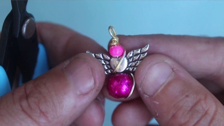 Angel charm earrings tutorial