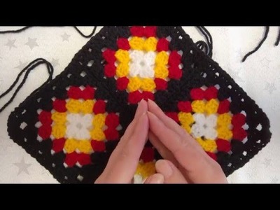 B1 How to crochet the Victorian granny Square border round 1